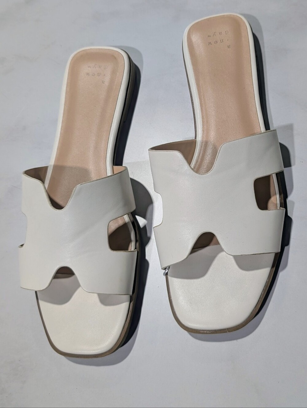a new day White Cutout Slide Sandals